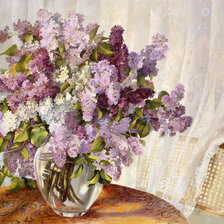 Схема вышивки «нежная сирень»