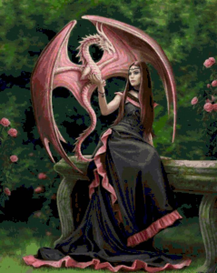 Dama y Dragon - fantasía - предпросмотр