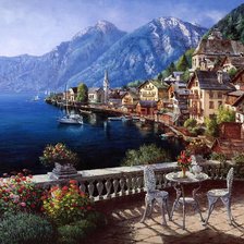 Схема вышивки «терраса с видом на море»