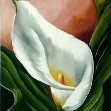 Схема вышивки «панно с белой каллой»