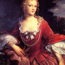 Схема вышивки «портрет придворной дамы»