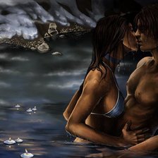 Схема вышивки «двое»