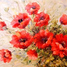 Схема вышивки «маки»