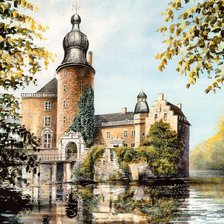 Схема вышивки «средневековый замок»