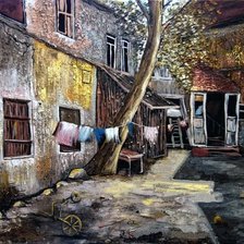 Схема вышивки «Старый дворик»