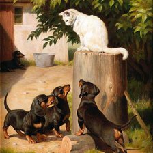 Схема вышивки «таксы»