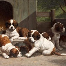 Схема вышивки ««собаки»»