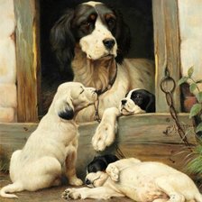 Схема вышивки «собаки»