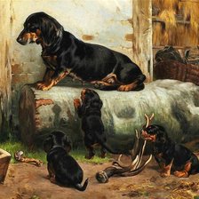 Схема вышивки «собаки»