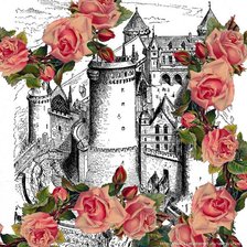 Схема вышивки «замок»