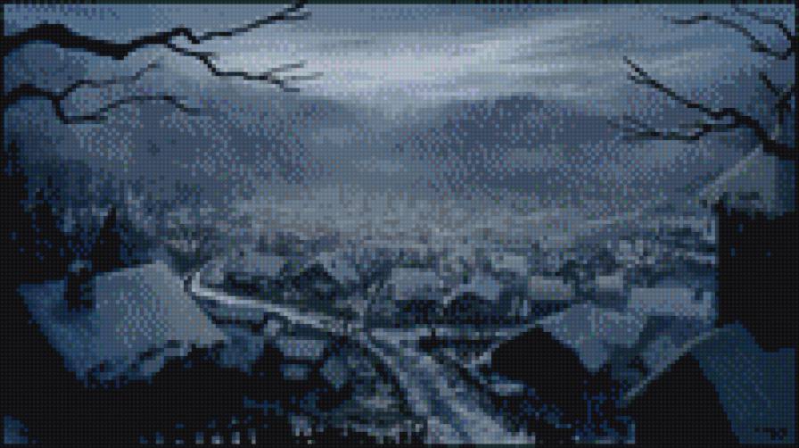 Зимняя деревня - зима, деревня - предпросмотр