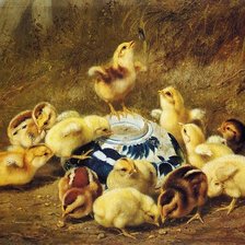 Схема вышивки «цыплята»