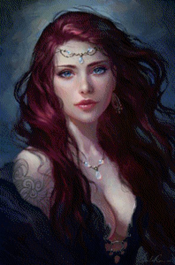 голубоглазая красавица - девушка, рыжая, красавица, голубоглазая - предпросмотр