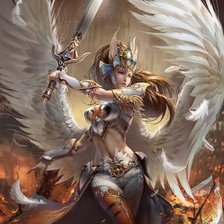 Схема вышивки «воительница»