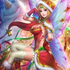 Схема вышивки «фея рождества»