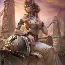 Схема вышивки «воительница»