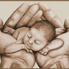 Схема вышивки «manos bebe»