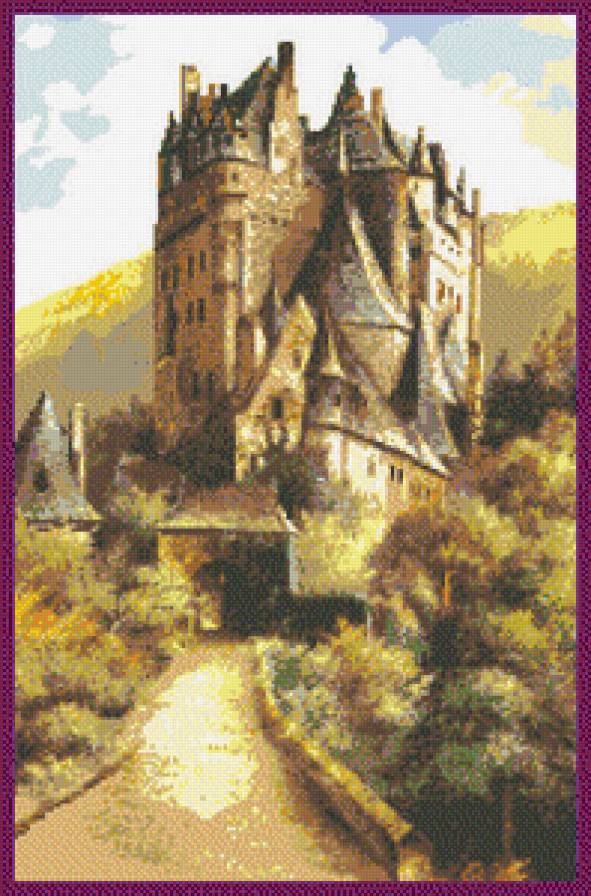 замок ДК-309 - небо, замок, дорога, природа - предпросмотр