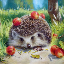 Схема вышивки «Харченко Иван - Ежик в лесу»