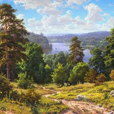 Схема вышивки «летний пейзаж»