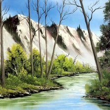 Схема вышивки «горный пейзаж»