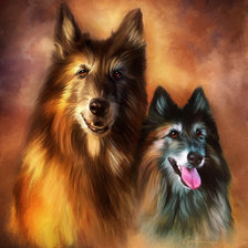 Схема вышивки «собаки»