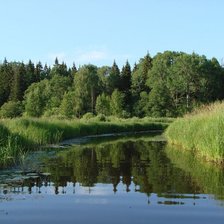 Схема вышивки «Озеро Селигер»
