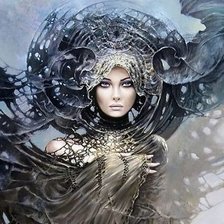 Схема вышивки «девушка фентези»