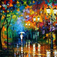 Схема вышивки «прогулка под дождём»