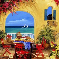 Схема вышивки «завтрак у моря»