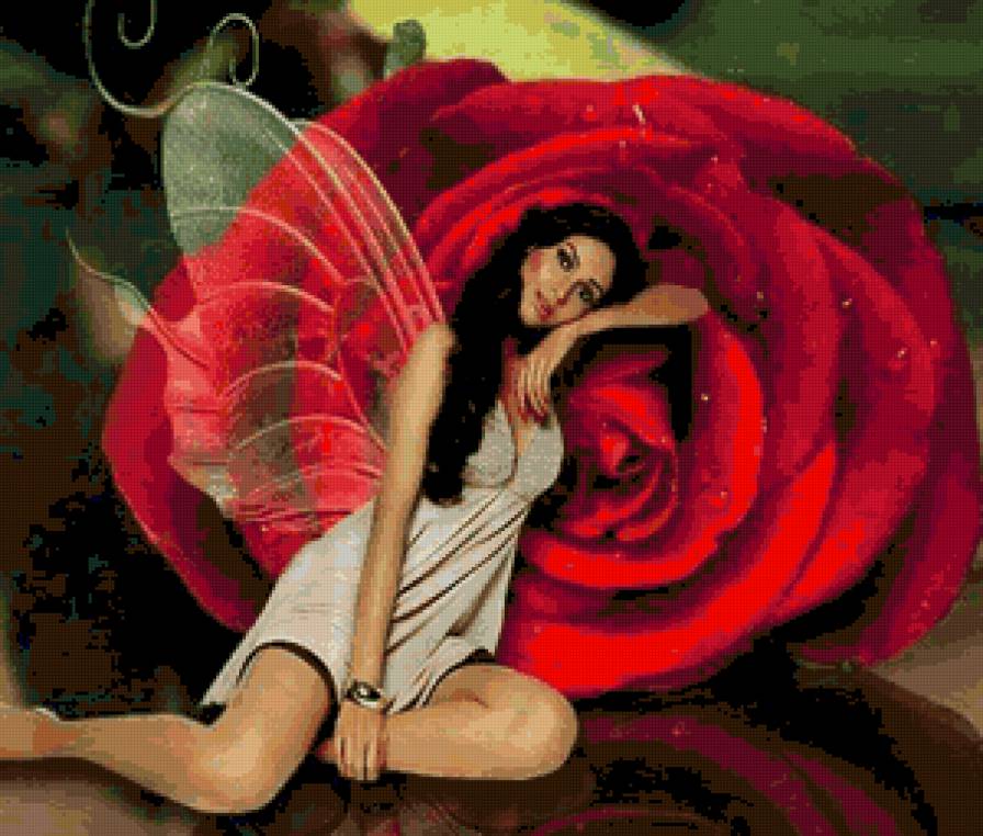 Dama y Rosa - mujer - предпросмотр