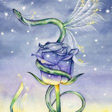 Схема вышивки «Guardian of the Dusk Rose by Siluan»