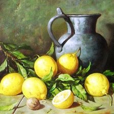 Схема вышивки «Натюрморт с лимонами»