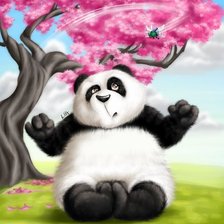 Схема вышивки «панда»