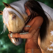 Схема вышивки «Девушка»