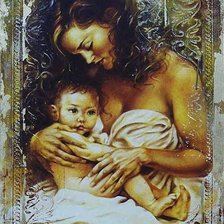 Схема вышивки «мама и малыш»