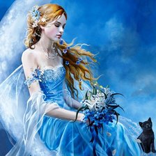 Схема вышивки «Грусть»