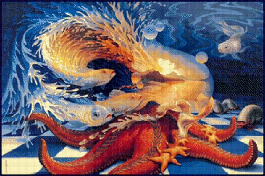 Илен Майер Морская звезда - илен майер, рыбы, море, морская звезда - предпросмотр