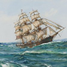 Схема вышивки «парусник»