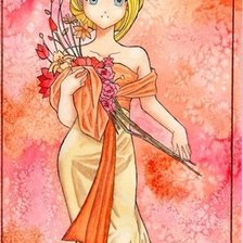 Схема вышивки «девушка»