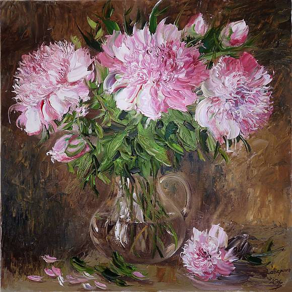 Пионы - букет, цветы - оригинал