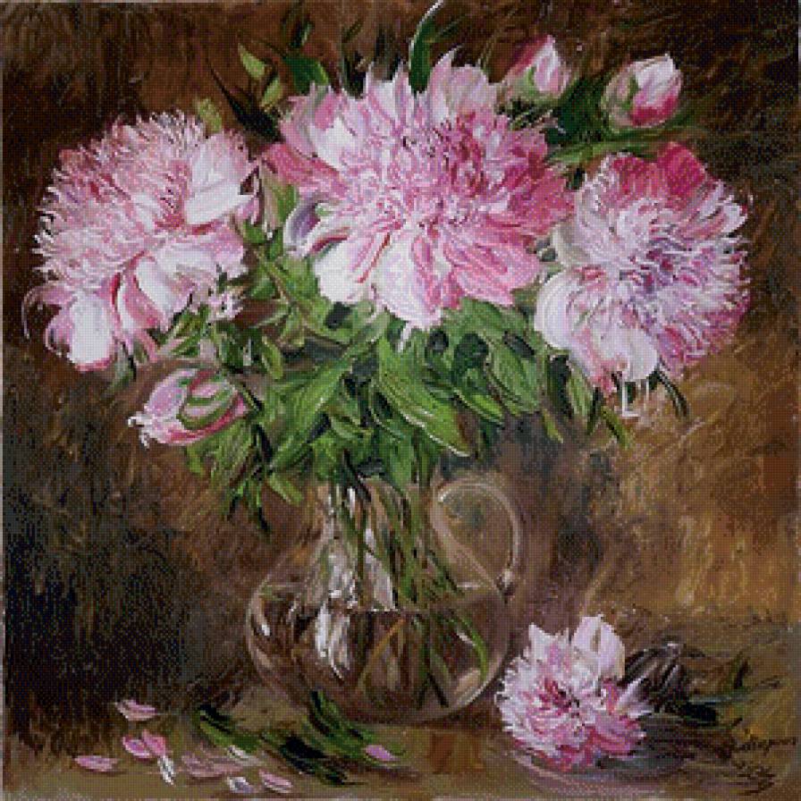 Пионы - цветы, букет - предпросмотр