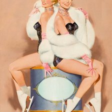 Схема вышивки «фигуристки»