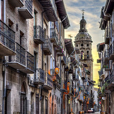 Схема вышивки «Calle Mayor de Puente La Reina (Navarra).ANCHOR»