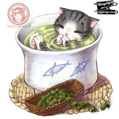 чашка кота 1 - животные, кошка, чай - оригинал