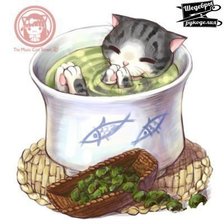 Схема вышивки «чашка кота 1»