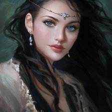 Схема вышивки «девушка»