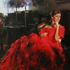 Дама в красном