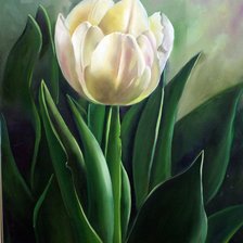 Схема вышивки «тюльпан»