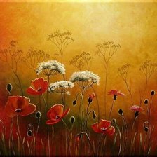 Схема вышивки «маки»